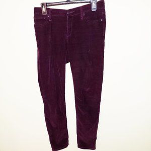 gap 1969 burgundy corduroy straight legging jeans